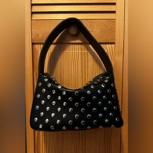 Tony Bianco Black Studded Leather Bag, like new